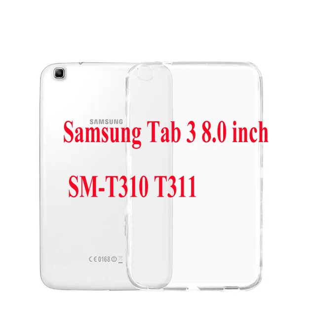 3D милая картина мультфильма Флип из искусственной кожи чехол для samsung Galaxy Tab 3 8,0 T310 T311 8,0 дюймов с отделениями для карт Чехол+ пленка+ ручка - Цвет: TPU