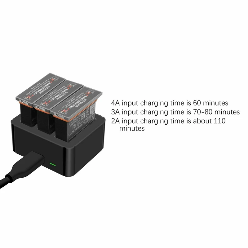3 порта батареи быстрое зарядное устройство type-C Usb зарядная коробка для Dji Osmo экшн-камеры