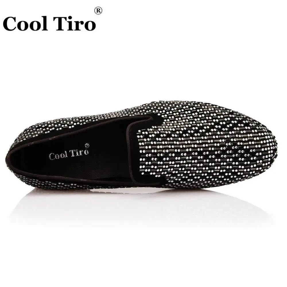 Мокасины мужские замшевые Квадратные Туфли в горошек со стразами повседневная