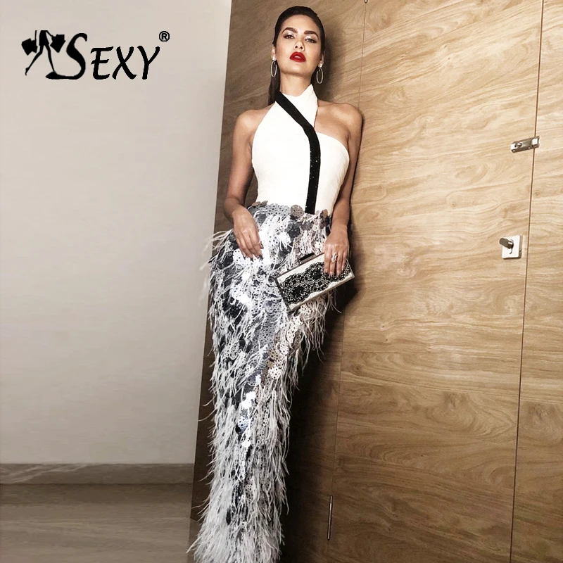 Gosexy 2019 Новое Женское облегающее фигуру платье в пол с блестками асимметричное
