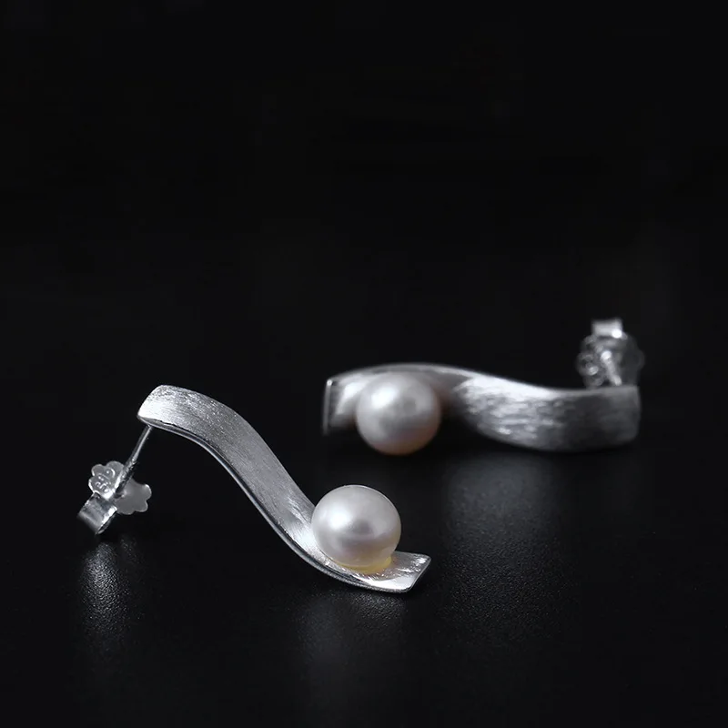 Женские серьги-гвоздики Dewdrop In Sun из натурального пресноводного жемчуга и