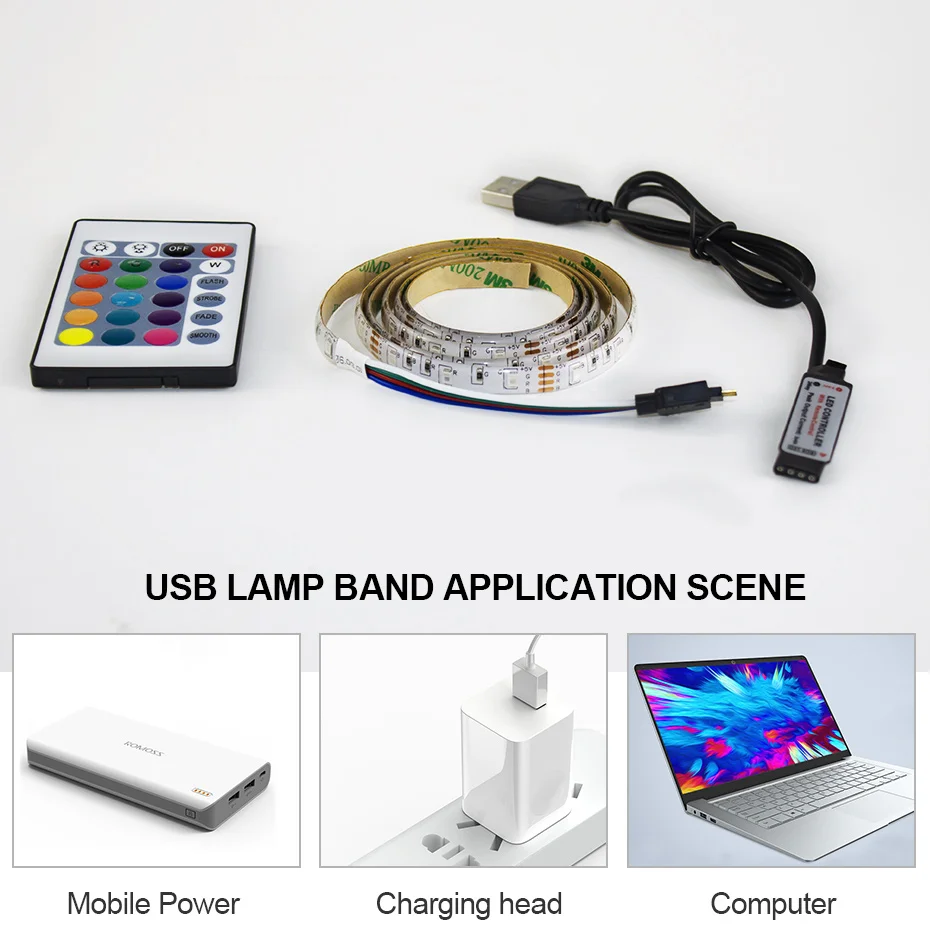 Водонепроницаемая светодиодная лента RGB SMD2835 сменная LED полоска для