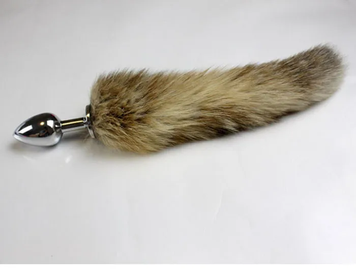 SIZE L Fox Tail Anal Plug Metal Butt butt Sex Toy For Men Women Adult Stainless Steel plug Toys | Тематическая одежда и