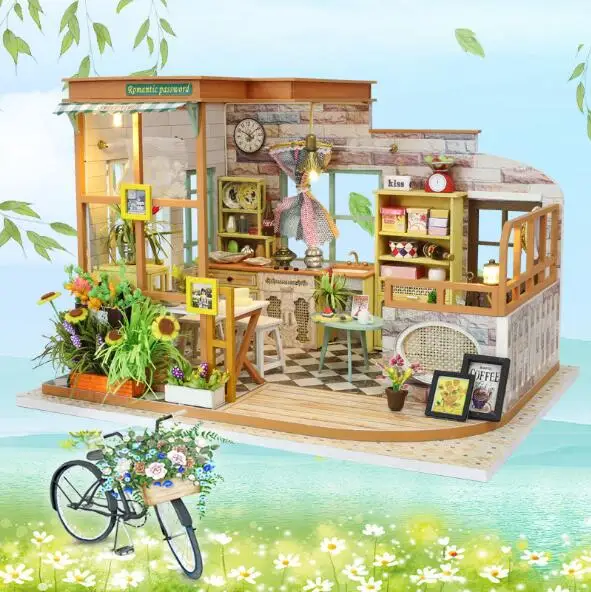 S002 кукольный домик CASA DE BONECA миниатюрная модель сделай сам деревянный большой