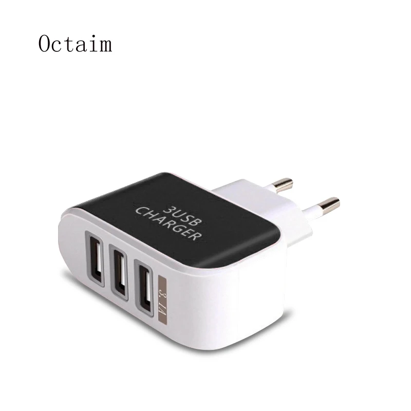 3.1A USB зарядное устройство для iPhone X 8 7 Plus тройное быстрое настенное EU US адаптер Samsung