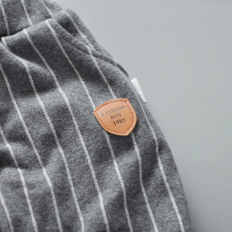 winter warm pants boysThe stripes children 's cotton trousers in thickening children' s |