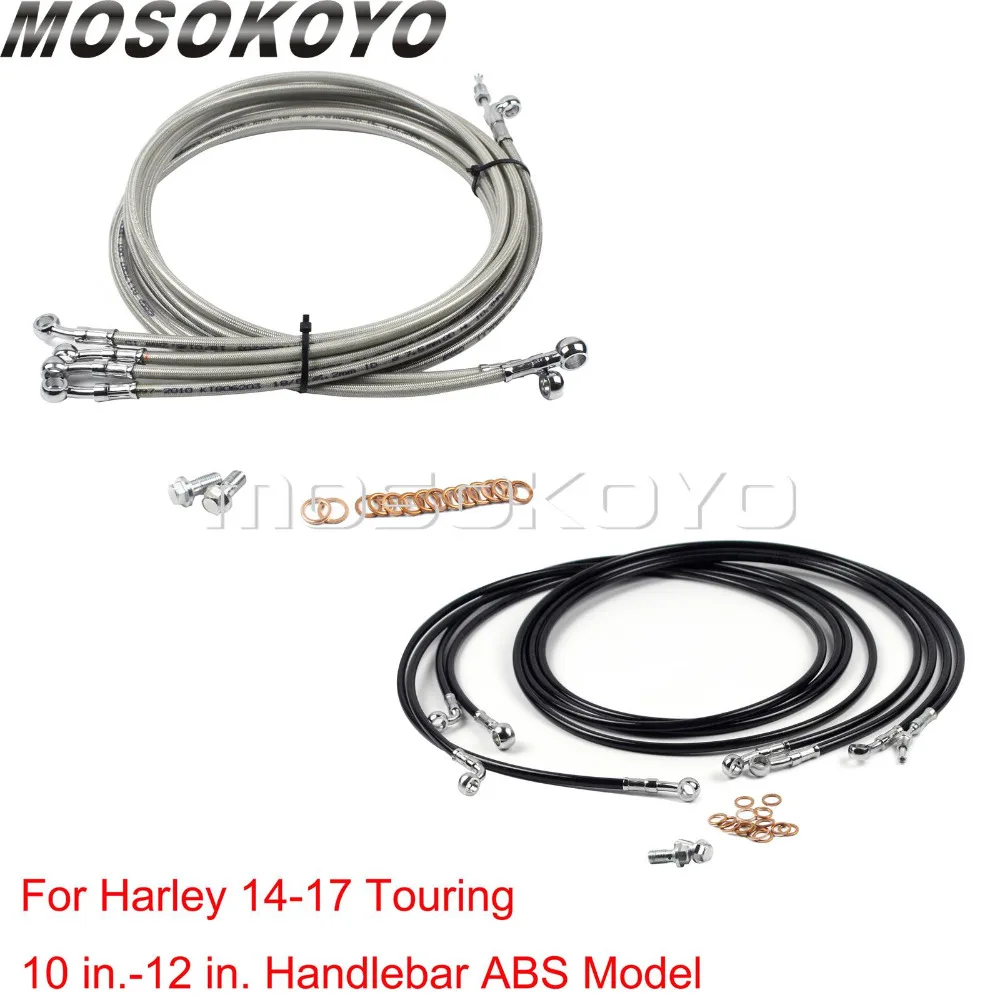 Мотоцикл 10 &quot 12&quot Руль удлинитель кабеля Жгут проводов для Harley Touring 2014 2017 руль ABS