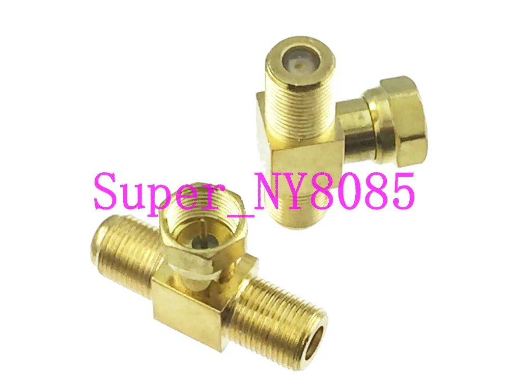 10 шт. адаптер F штекер для 2x TV женский T RF сплиттер разъем 1M2F Gold P|plug adapter connector|plug