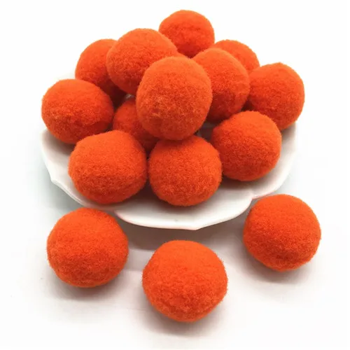 12 Orange red 100 шт 25 мм пушистый мягкий шарик-помпон ручной работы детские игрушки свадебное украшение DIY помпоны фетровый шар для шитья на ткани товары для рукоделия - Цвет: 12 Orange red