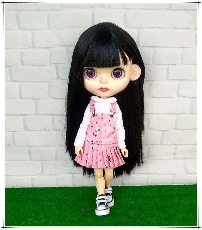 Новая одежда Blyth Doll футболка с длинными рукавами+ комбинезон юбка на лямках для Blyth Azone, Kurhn, Licca 1/6 аксессуары для кукол