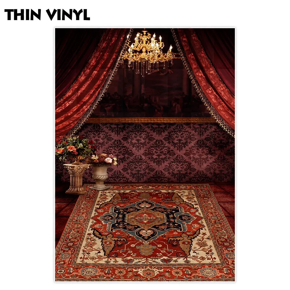 Фон для фотосъемки Allenjoy Роскошный Ковер люстра занавеска Дамаск цветок фон