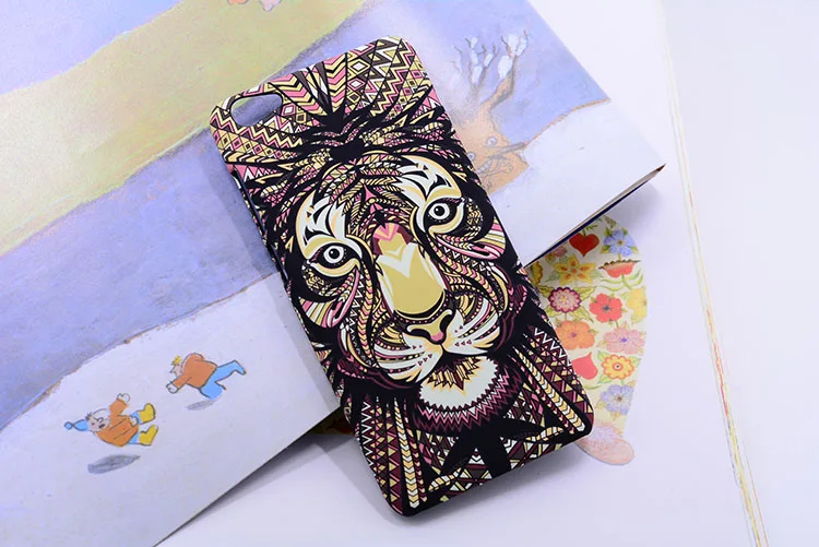 Новый 3D Рельеф Бренд Животных Лев Волк Pattern Сова Жесткий Задняя Крышка phone case для