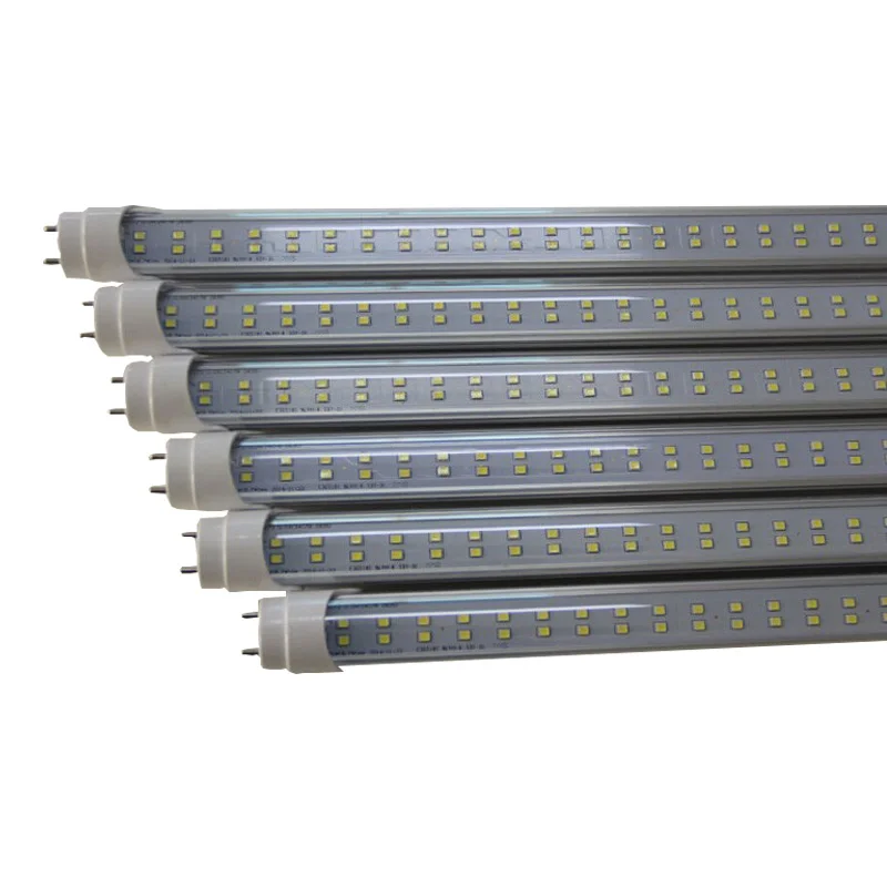 FEDEX КОРАБЛЬ T8 LED Трубки 28 ФУТА Вт 2800LM SMD2835 Светодиоды Лампа 4 футов 1.2 м Двойной ряд
