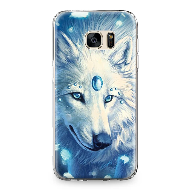Волк собака Телефонные Чехлы для Samsung Galaxy S4 S5 мини S6 S7 Edge Plus S8 Note 4 5 Grand Prime силикон ТПУ чехол для телефона Para Coque