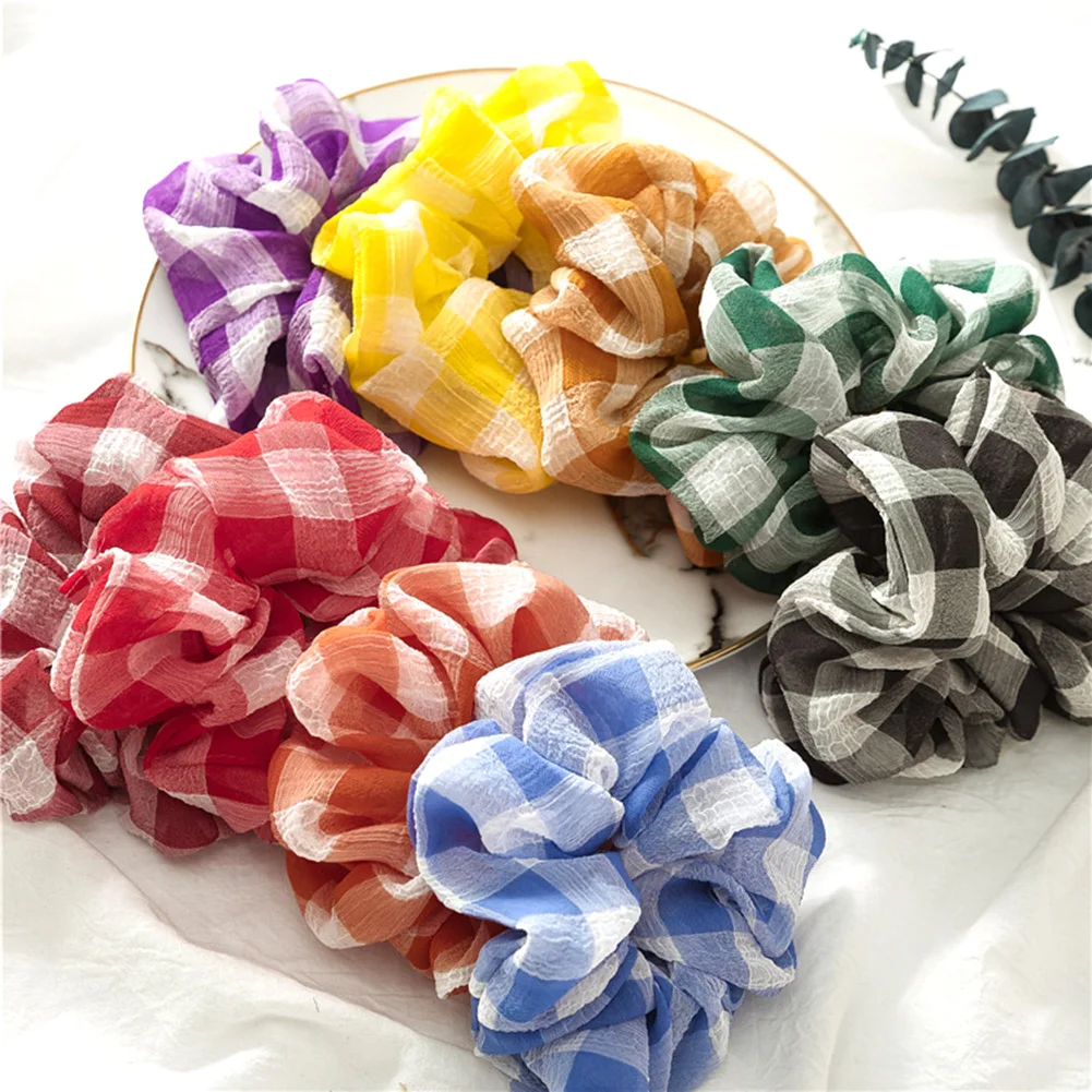 Обруч для волос женский в клетку модный милый элегантный обруч винтажном стиле 9