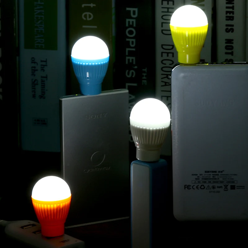 

2pcs Colorful usb bulb light portable lamp Night Light Outdoor Flashlight Emergency Lamp for Laptop Computer keyboard