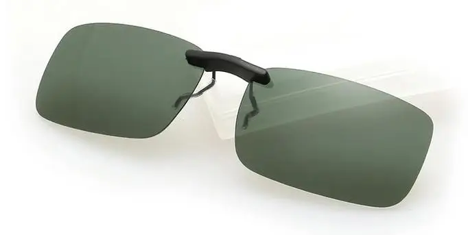 Dark green Новинка, унисекс, поляризационные солнцезащитные очки на клипсах, близорукие, для вождения, ночного видения, линзы, анти-UVA, анти-уфв, для езды на велосипеде, солнцезащитные очки на клипсах - Цвет: Dark green