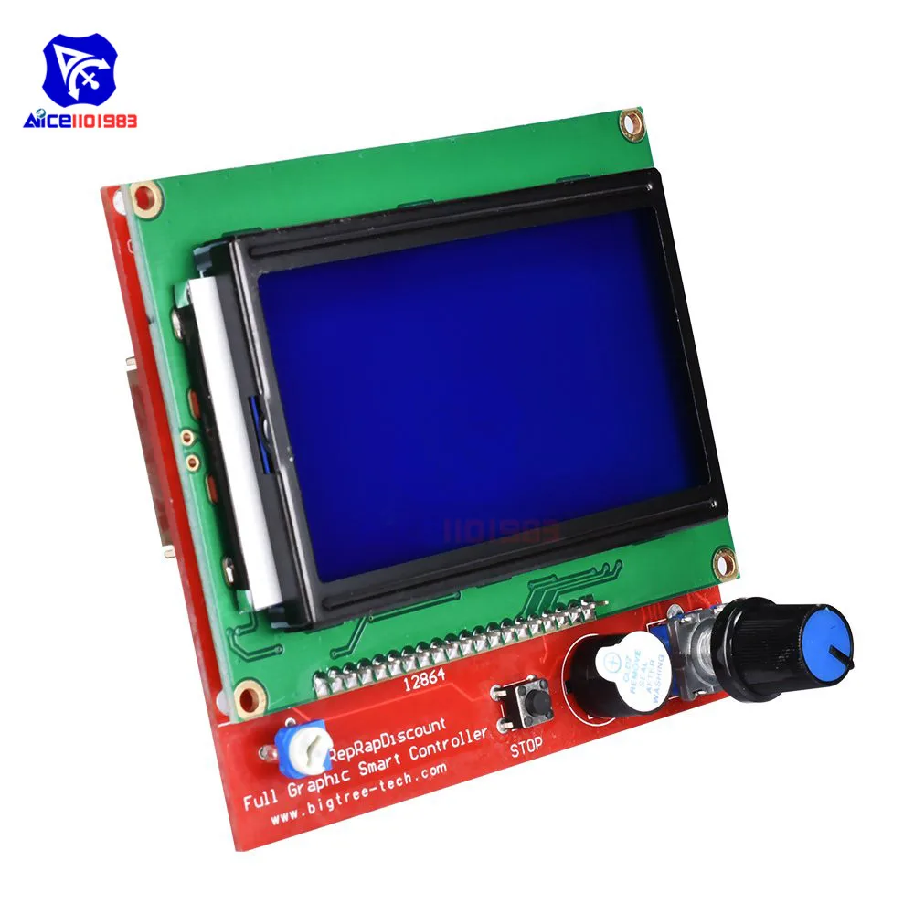 Diymore 12864 lcd Графический смарт-дисплей плата контроллера с адаптером кабель для 3d принтера Ramps 1,4 RepRap Mendel Prusa Arduino