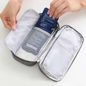 Экологичные пакеты, 1 коробка из 2 пакетов со льдом, медицинская сумка-холодильник инсулина портативный рефрижератор, герметичные пакеты для лекарств, пакет со льдом