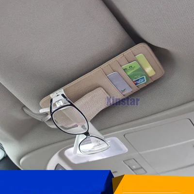 Визитница из натуральной кожи зажим для автомобильного стекла защита от солнца