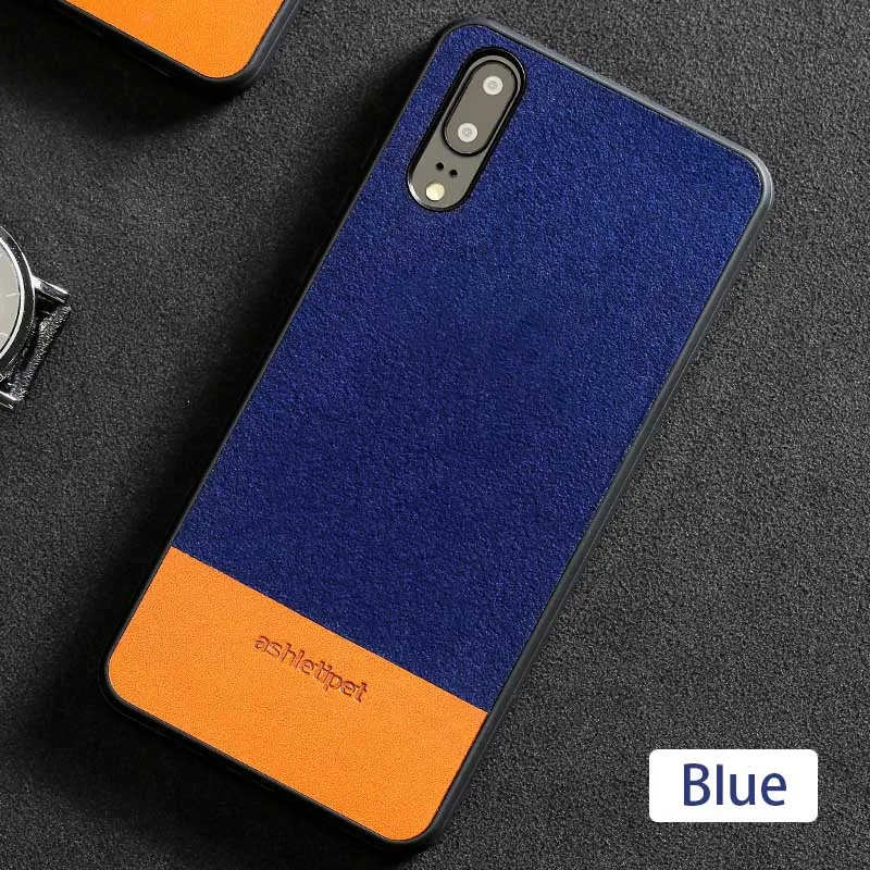 Чехол для телефона из натуральной кожи для Xiaomi mi 6 8 SE 8 Explorer 6X A2 mi x 2s Max 3, мягкий ТПУ чехол из воловьей кожи и замши - Цвет: Blue