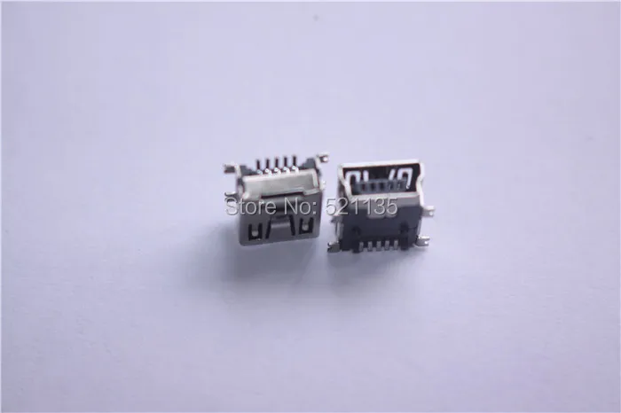 Бесплатная доставка 100 шт 5pin женский мини Тип B USB SMD соединитель Адаптер для