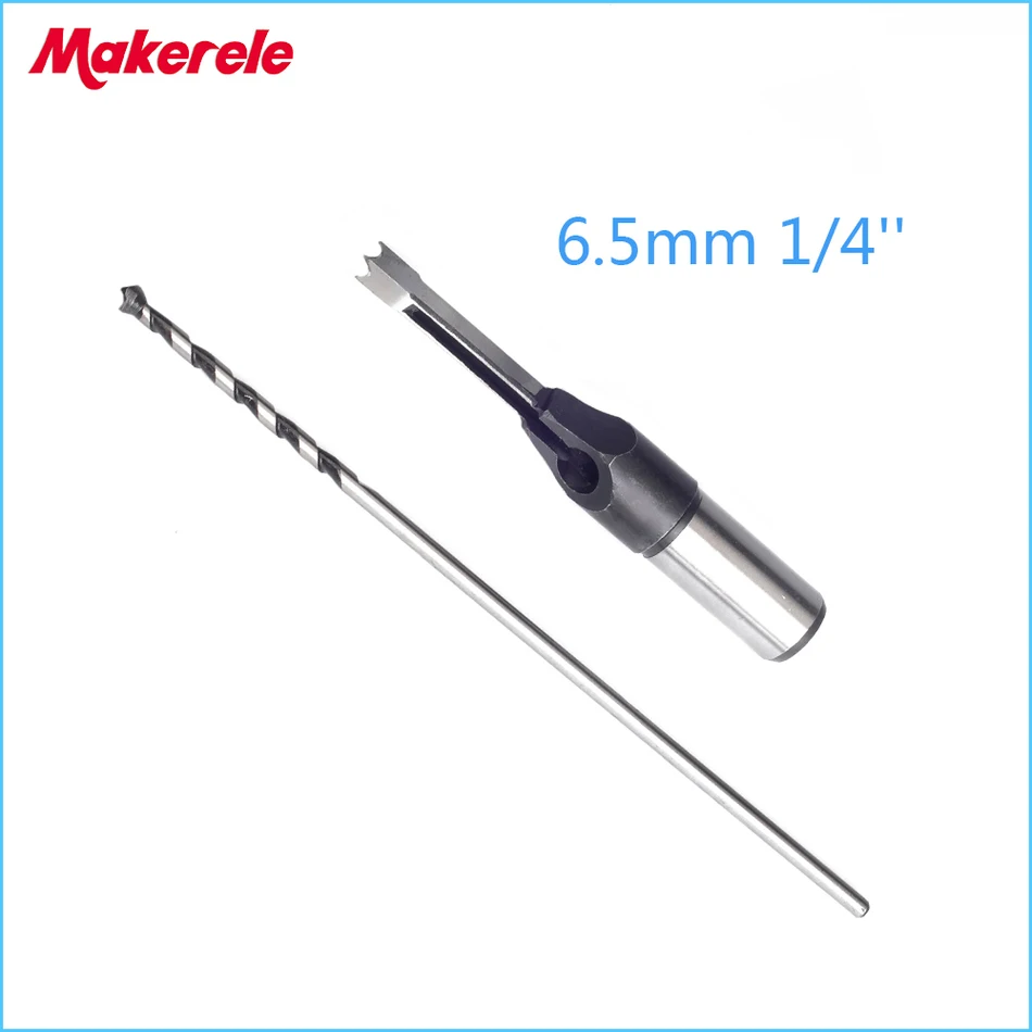 

wood tools drill bit 6.5mm 1/4'' Woodworking tools Square Hole Bits Drill Mortising Chisel Set Mortiser Drills Bit Set