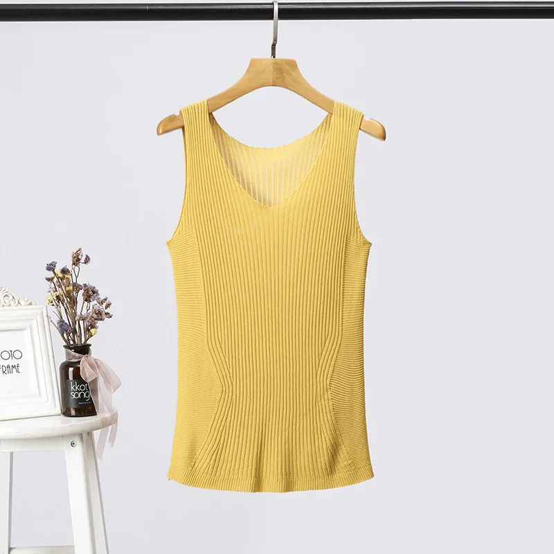 Женские майки с v образным вырезом майка без рукавов летний топ эластичные