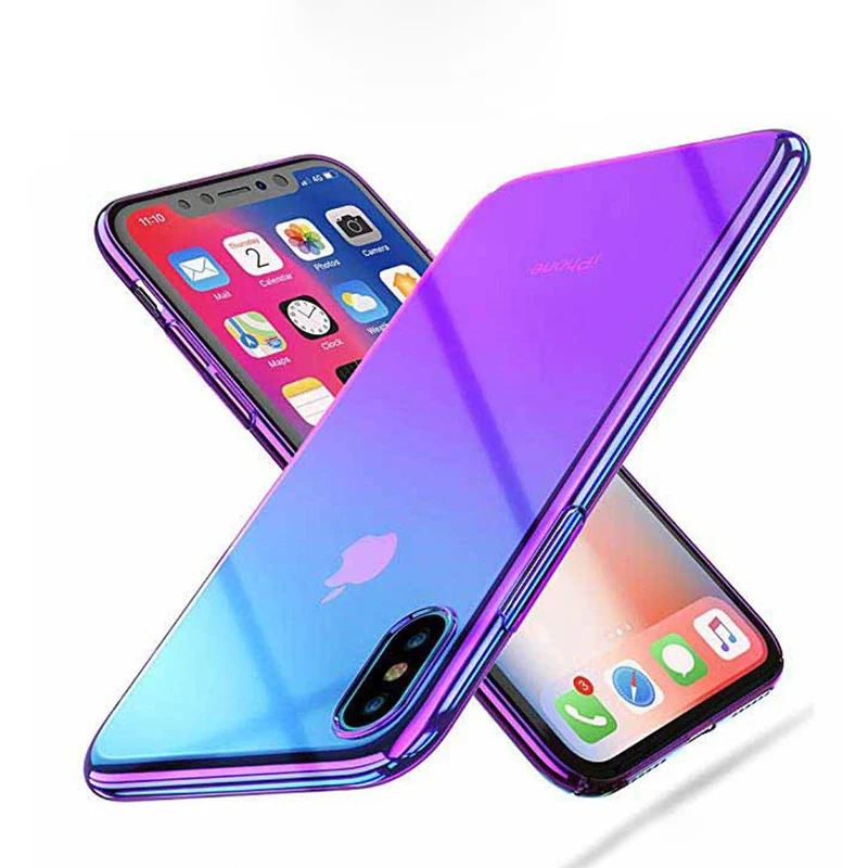 Для iPhone X XS MAX чехол для телефона PC с покрытием Fundas Capa 10 Ультратонкий XR 7 8 Plus Чехлы