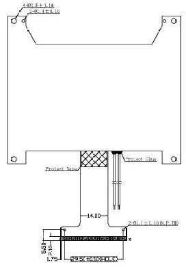 NoEnName_Null 32 pin COG 240160 lcd 256 Grayscade ST7669A контроллер 3,3 V серый/белый подсветка черный шрифт 8 бит параллельный интерфейс