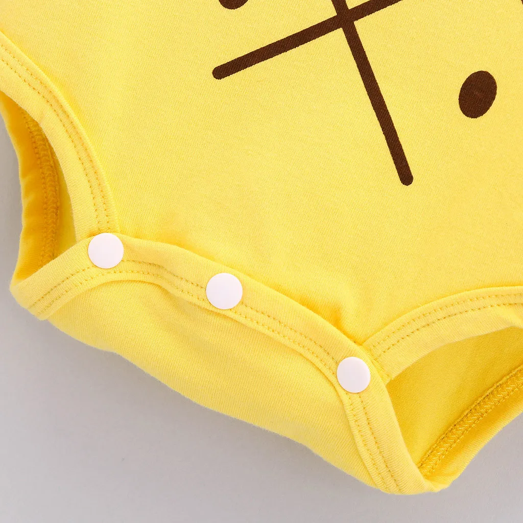 Комбинезон с объемным рисунком ананаса для новорожденных мальчиков и девочек