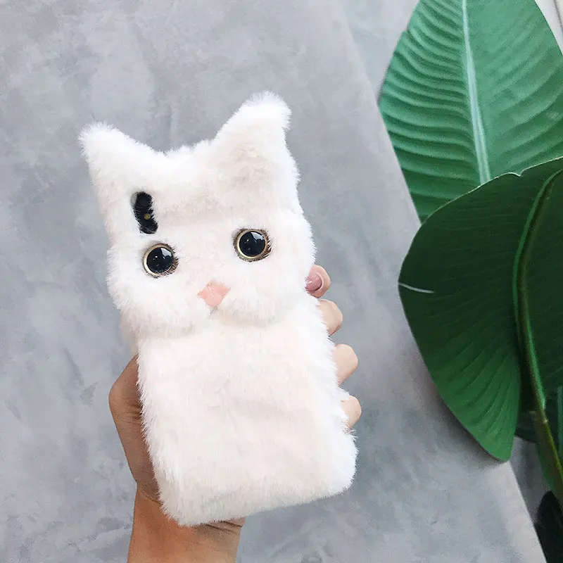 Чехол для iPhone 11 Pro XS Max X XR чехол s 3D мультяшный Кот Пушистый для iPhone X теплый чехол для iPhone 6 6S 7 8 Plus чехол для телефона
