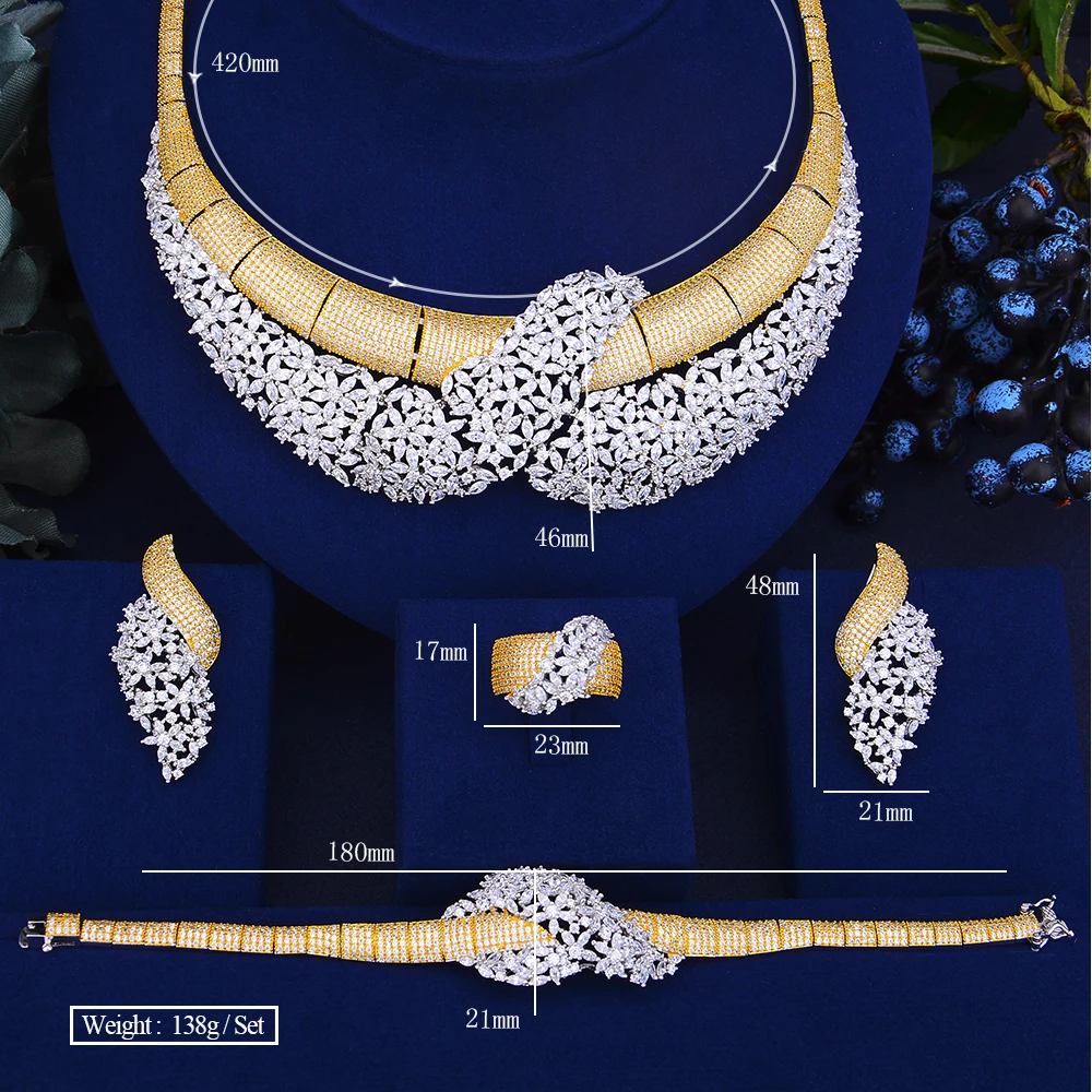 GODKI Trendy Luxury Geometry African Necklace Earring Set Jewelry Sets For Women Wedding Zircon CZ Dubai Bridal jewelry 2019 | Украшения и