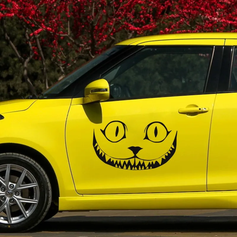 Cunymagos Cat Growl Smile Face Halloween Horror Vinyl Car Sticker Window Decoration Decal Styling Stickers 15.2*8.9CM | Автомобили и