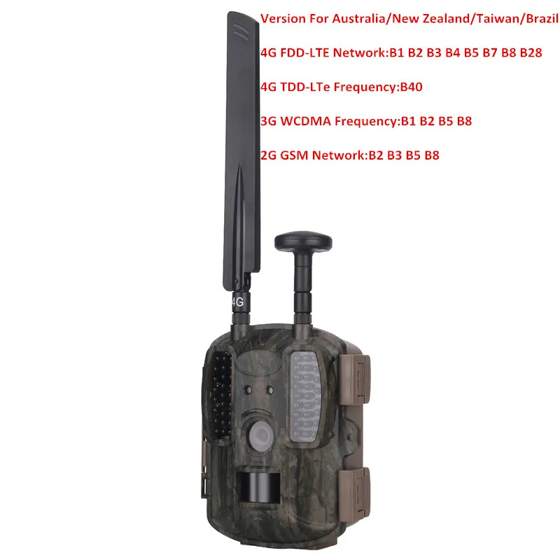 4G AU NZ Version 4G охотничья камера, gps, игровая камера, ловушки, фото, скаут, ночное видение, охотник, камера наблюдения, 2G/3g/4G, Chasse Wild camera, 3g - Цвет: 4G AU NZ Version
