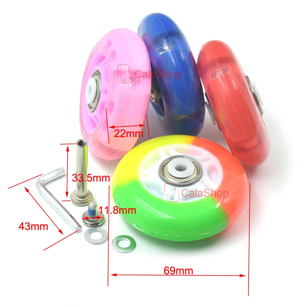 2 шт./лот 70 мм флеш-колеса для катания на коньках роликовые коньки из ПУ Фристайл