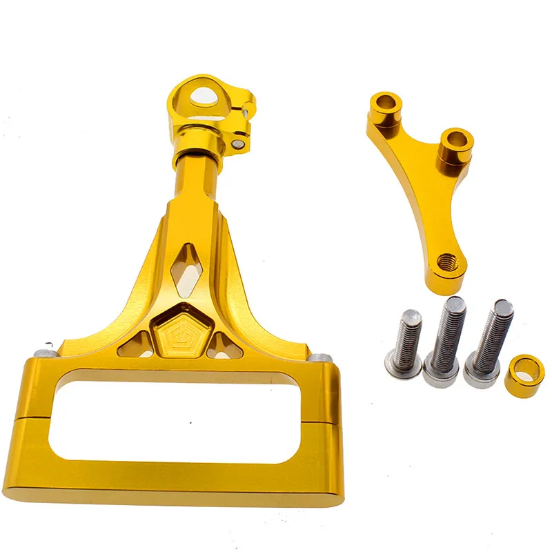 Gold Bracket CNC мотоциклетные Стабилизатор Амортизатора рулевого механизма Монтажный кронштейн комплект для обслуживания для Kawasaki Z1000 Z750 Z 750 1000 2003-2009 2004 2005 - Цвет: Gold Bracket