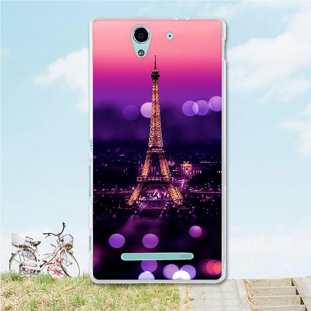 ТПУ мягкий чехол для флип sony Xperia C3 чехол для телефона D2533/C3 Dual D2502 coque fundas чехол с изображением животных для sony c3