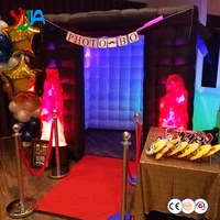 wedding party use inflatable photo booth with led lights and inner air blower for promotion advertising photobooth shipping free
