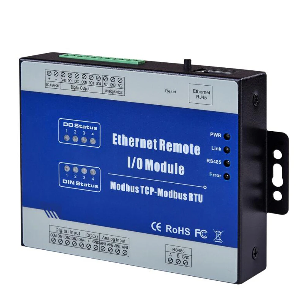 M100T Modbus TCP Ethernet удаленный IO модуль точность сбора данных для промышленного