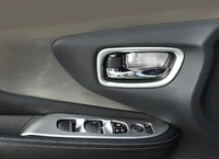 4PC FOR Nissan Murano 2015-2017 Armrest window control panel frame sticker / inside door handle frame sticker