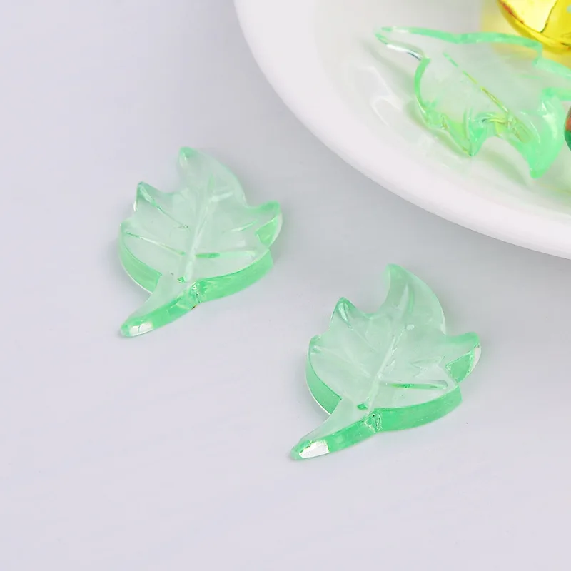 leaf mixe color 3D бусины в форме яблока, кленовый лист, акриловые хрустальные стразы, красочные ювелирные изделия, аксессуары для вазы, украшения для аквариума - Цвет: leaf mixe color