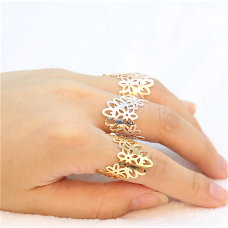 Модное медное кольцо с литым под давлением декоративным узором кольца цветами