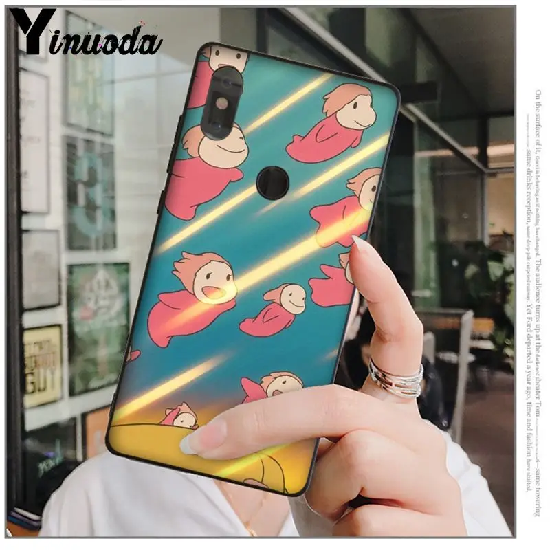 Yinuoda Hayao Miyazaki аниме ponyo на скале черный мягкий силиконовый чехол для телефона Xiaomi Mi