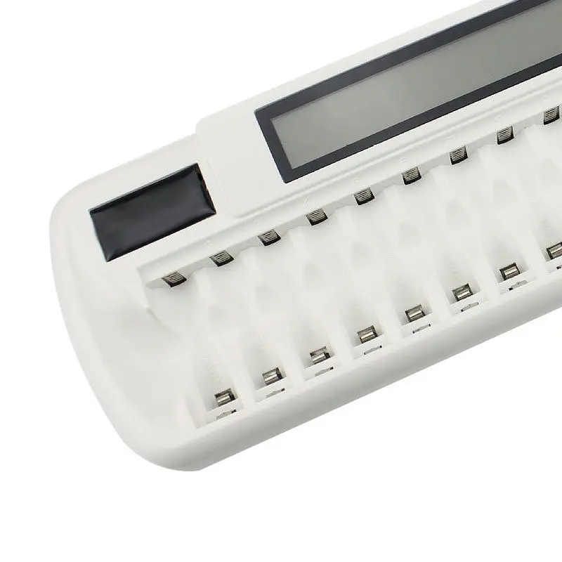 Интеллектуальное зарядное устройство AA AAA 9 в для Ni-mh Ni-Cd 16-bay 16-Slot + 9V li-ion Dual LCD