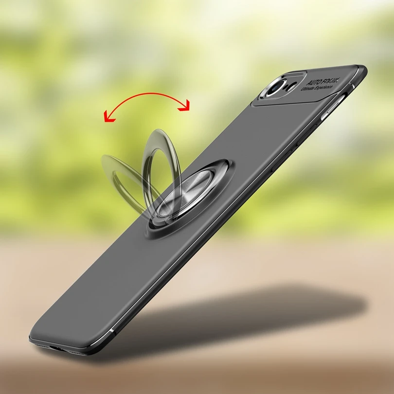 For iPhone 7 Case Car Holder Stand Magnetic Bracket Finger Ring TPU 8 Funda Coque Capa iPhone8 Cover | Мобильные телефоны и