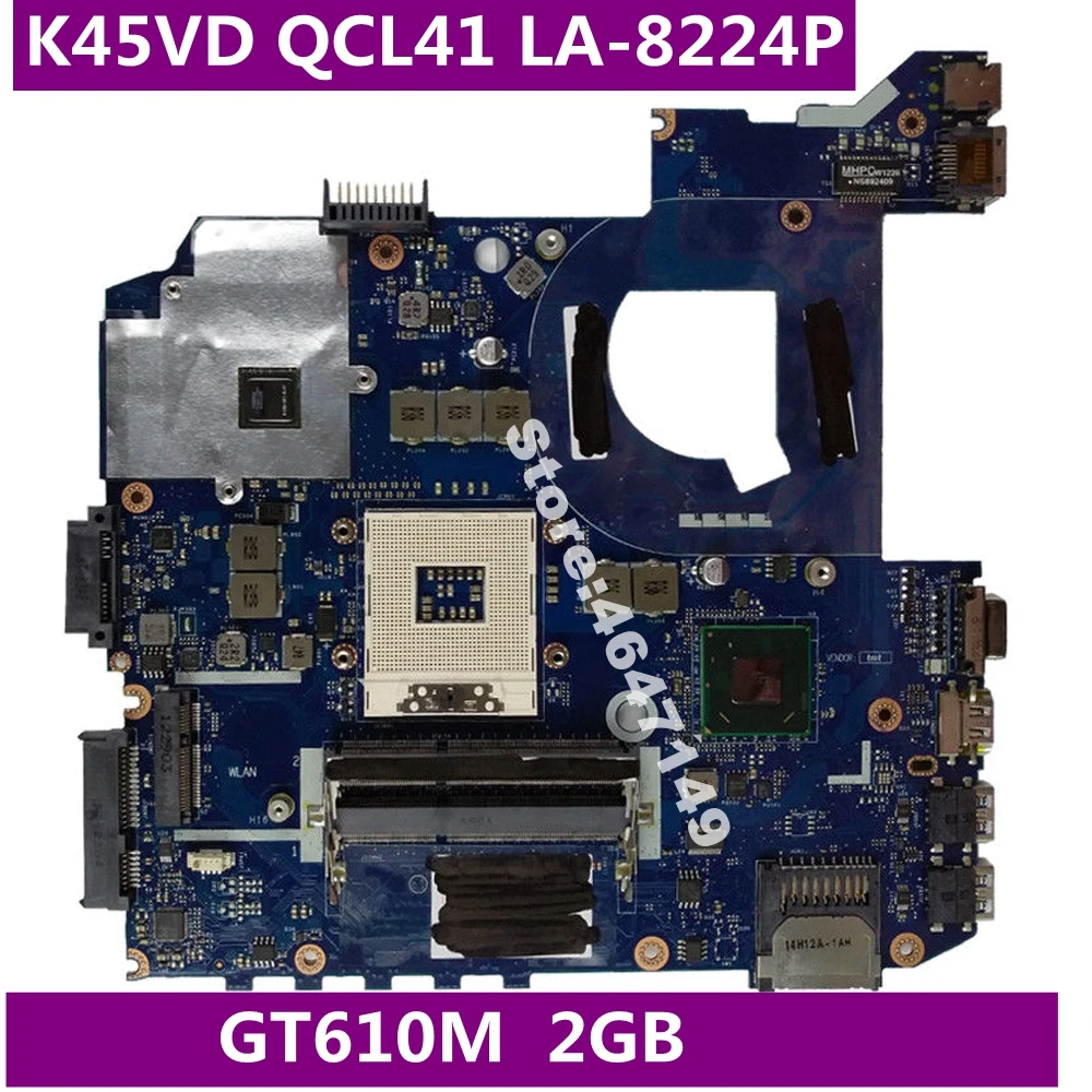 K45VD QCL41 LA 8224P GT610M 2GB Материнская плата ASUS A45V A85V K45V K45VM K45VJ K45VS протестирование