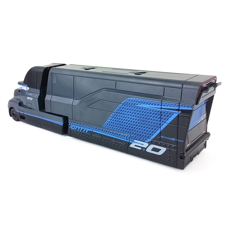 Disney Pixar Cars 3 Jackson Storm's Transforming Hauler пластиковая Игрушечная машина 1:55 свободная