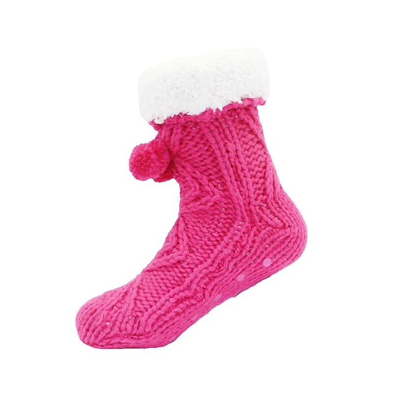 

Skinfullysweet New Long Home Floor Socks Home Slipper Women's Winter Warm Fuzzy Anti-Skid Lined Indoor Floor Slipper Socks