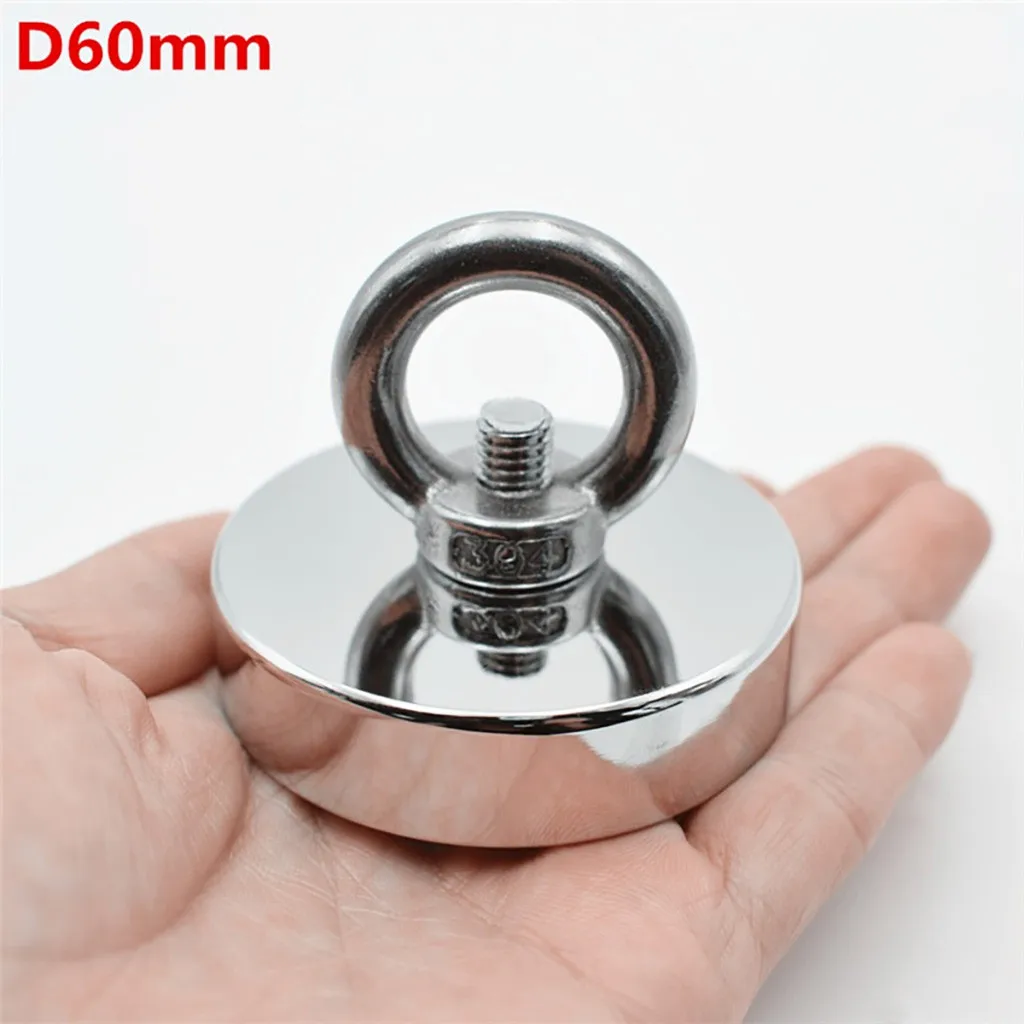 Мощный круглый неодимовый магнит D60mm 68 кг спасательный рыболовное оборудование